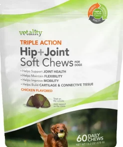 Vetality Triple Action Hip+Joint Soft Chews for Dogs - Chicken - 60 Count