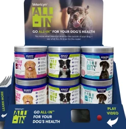 Vetericyn All In Dog Supplement Pop Display - 12 Count