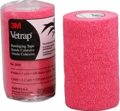 Vetrap Bandaging Tape - Red - 4 In X 5 Yd - 18 Pack
