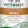 Vet's Best Cat and Dog Flea and Tick Wipes - 50 Count