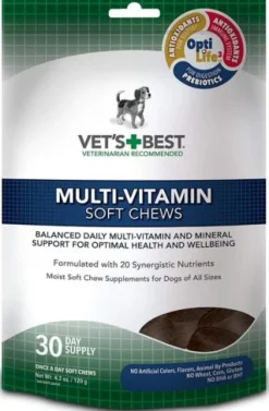 Vet's Best Multi-Vitamin Soft Chew Dog Supplements - 4.2 Oz - 30 Count
