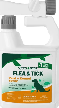 Vet's Best Natural Yard & Kennel Dog Flea and Tick Spray - 32 oz