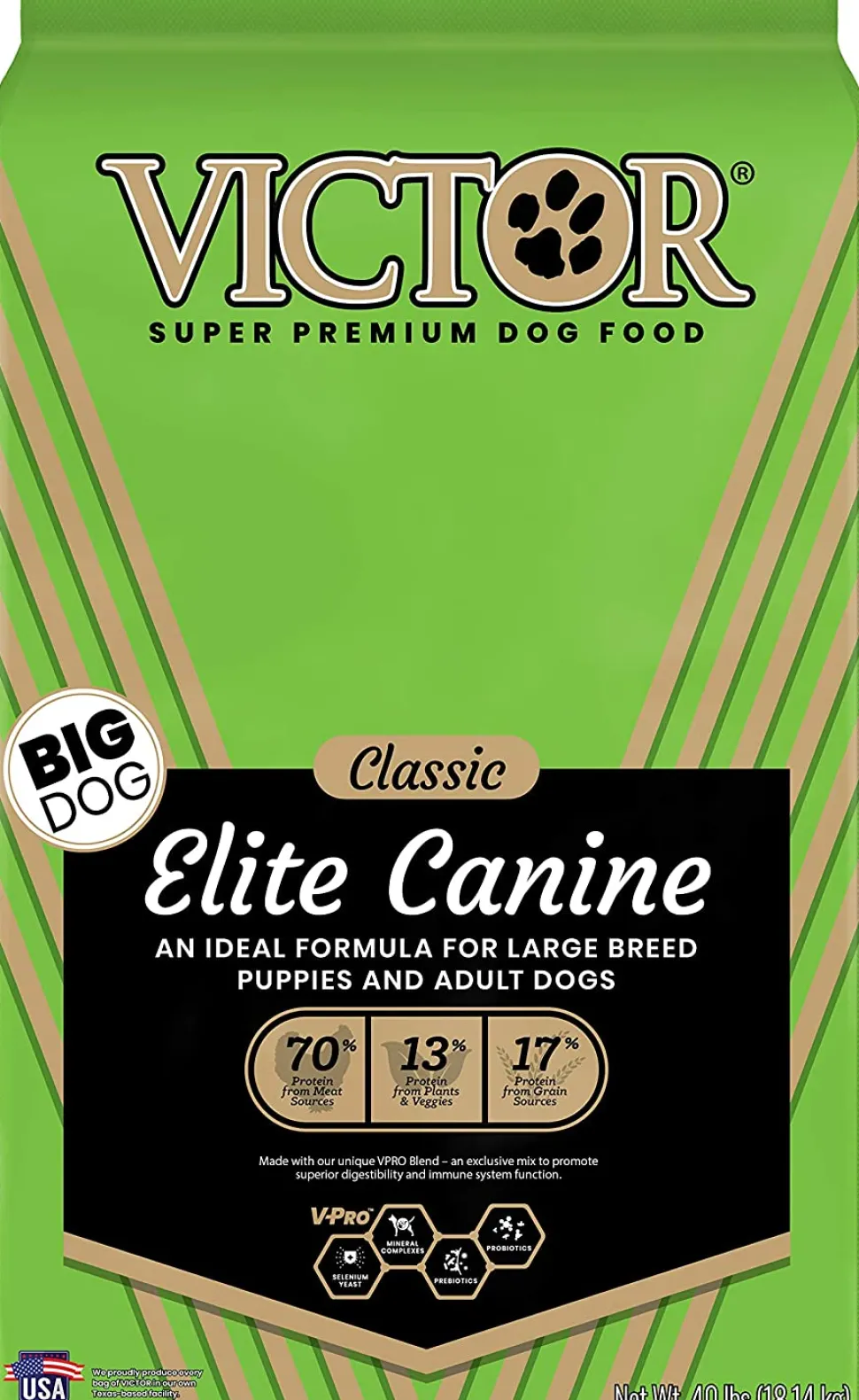 Victor Elite Canine Dry Dog Food - 40 lb Bag
