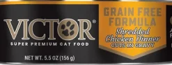 Victor Feline Shredded Chicken in Gravy Canned Cat Food - 5.5 oz - Case of 24