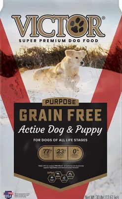 Victor Grain Free Active Puppy and Dog Dry Food Dry Dog Food - 40 lb Bag