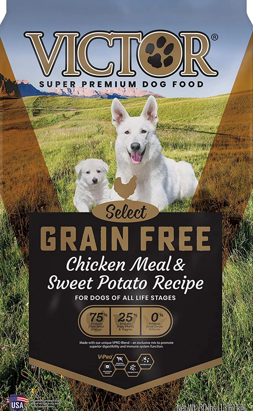 Victor Grain Free Formula Chicken Meal & Sweet Potato Dry Dog Food - 30 lb Bag