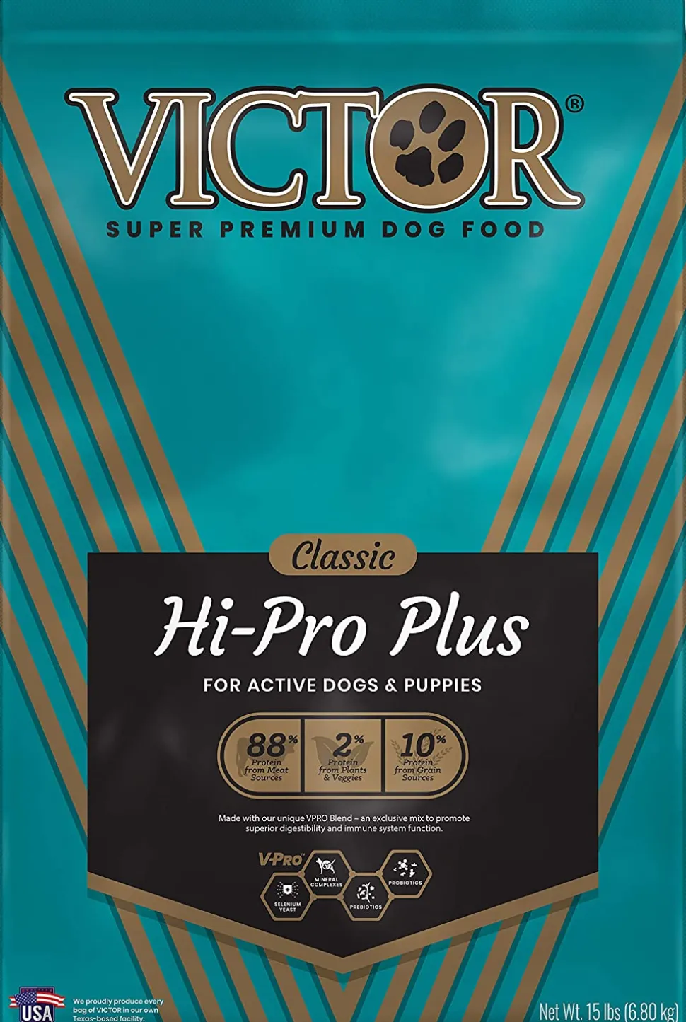 Victor Hi-Pro Plus Formula Dry Dog Food - 15 lb Bag
