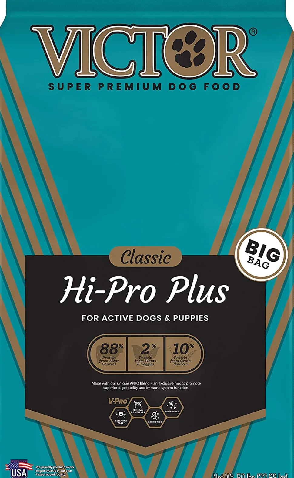 Victor Hi-Pro Plus Formula Dry Dog Food - 50 lb Bag