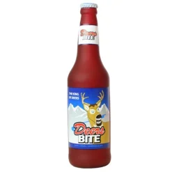 VIP Pet Products Silly Squeakers Deer's Bite Beer Bottle Squeak and Chew Dog Toy