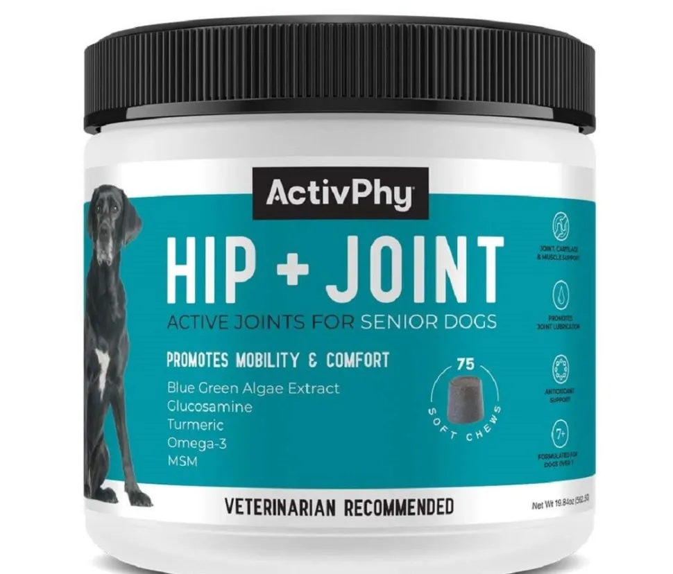 Virbac Activphy Honesty Bites Senior Anti-Inflammatory Hip and Joint Supplement Dog Chews - 75 Count
