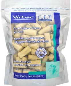 Virbac C.E.T. Fish Flavor Oral Hygiene Chews for Cats