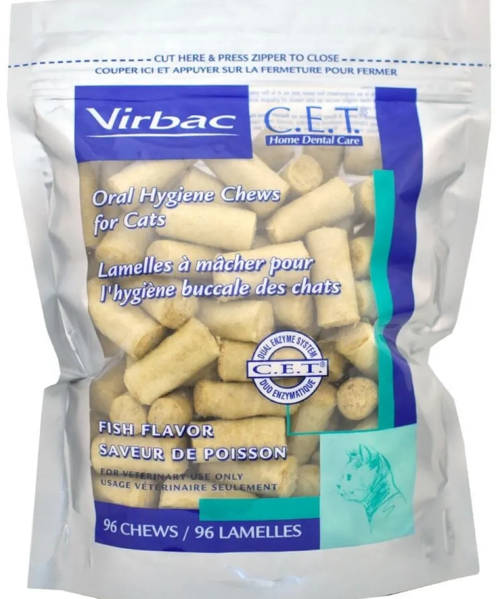 Virbac C.E.T. Fish Flavor Oral Hygiene Chews for Cats