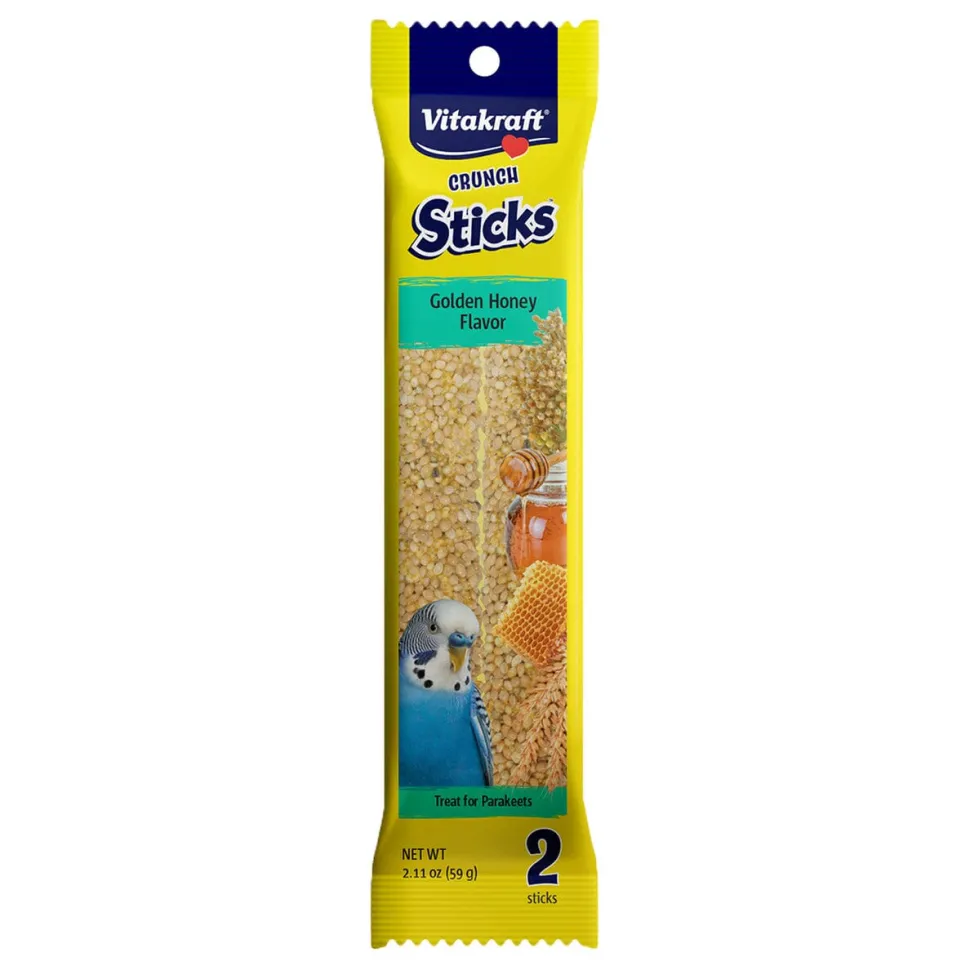 Vitakraft Crunch Sticks - Golden Honey Flavor Parakeet Treat - 2.11 oz