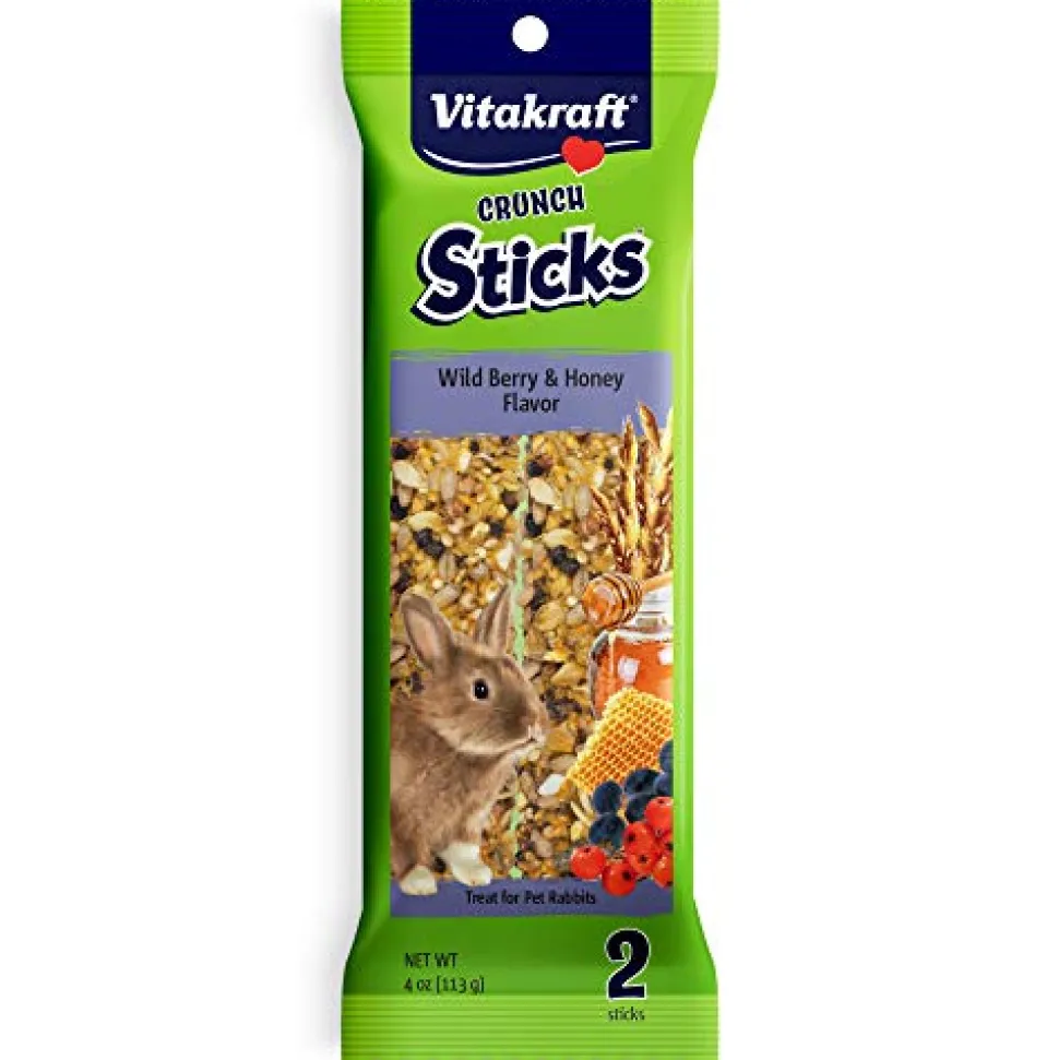 Vitakraft Crunch Sticks - Wild Berry and Honey Rabbit Treat - 4 oz