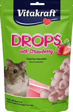 Vitakraft Drops with Strawberry for Hamsters - 5.3 oz
