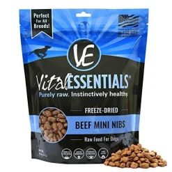 Vital Essentials Beef Mini Nibs Freeze-Dried Dog Food - 16 Oz