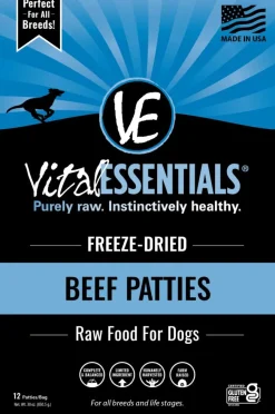 Vital Essentials Beef Patties Freeze Dried Dog Food