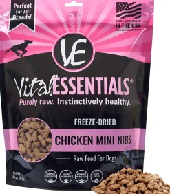 Vital Essentials Chicken Mini Nibs Entrée Freeze-Dried Dog Food - 1 Lb