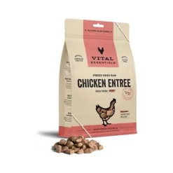 Vital Essential's Grain-Free Chicken Entrée Nibs Freeze-Dried Dog Food - 14 Oz