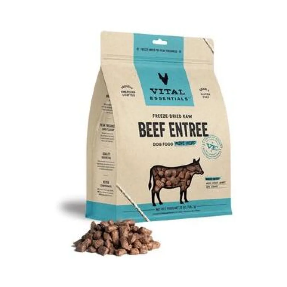 Vital Essential's Grain-Free Beef Entrée Mini Nibs Freeze-Dried Dog Food - 25 Oz