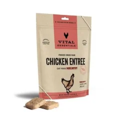 Vital Essential's Grain-Free Mini Chicken Patties Freeze-Dried Cat Food - 3.75 Oz