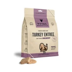Vital Essential's Grain-Free Turkey Entrée Mini Patties Freeze-Dried Cat Food - 8 Oz