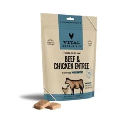 Vital Essential's Grain-Free Beef and Chicken Mini Patties Freeze-Dried Cat Food - 3.75 Oz