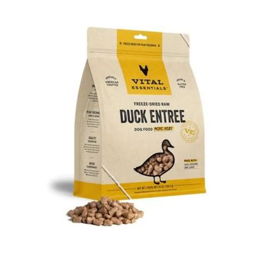 Vital Essential's Grain-Free Duck Entrée Mini Nibs Freeze-Dried Dog Food - 25 Oz