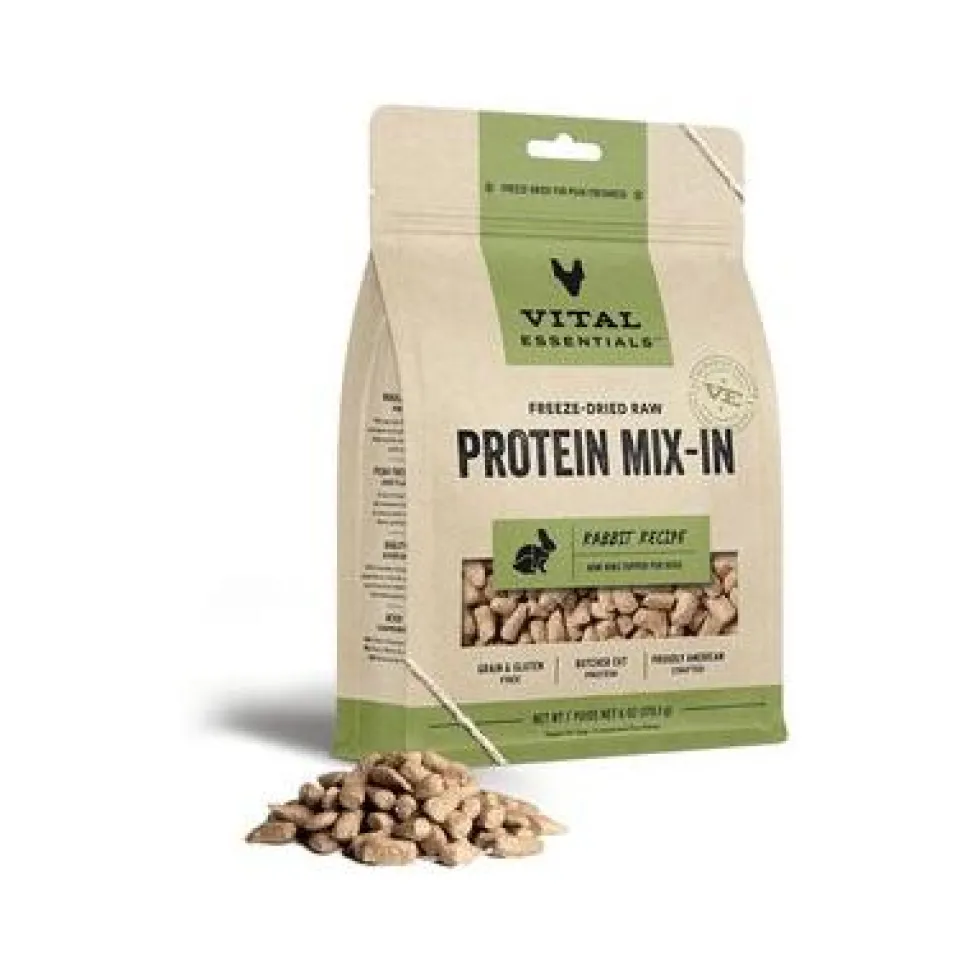 Vital Essential's Grain-Free Protein Mix-in Rabbit Mini Nibs Freeze-Dried Dog Food Topper - 6 Oz