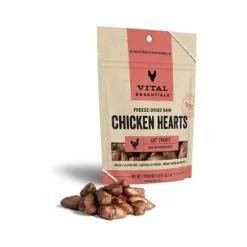 Vital Essential's Grain-Free Chicken Hearts Freeze-Dried Cat Treats - .8 Oz