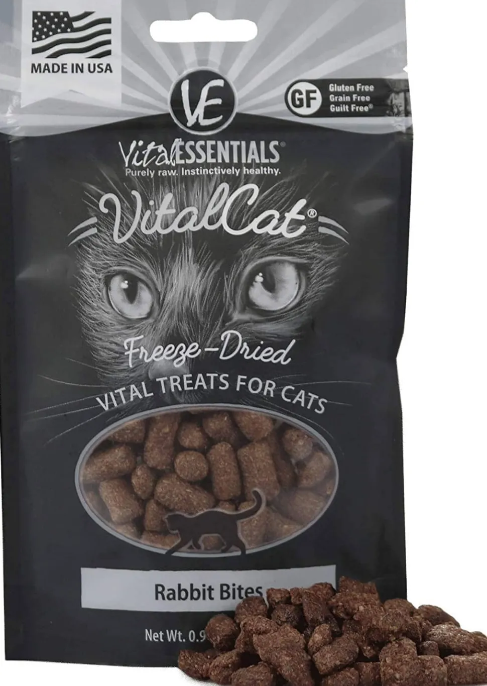 Vital Essentials Rabbit Bites Freeze Dried Cat Treats - 0.9 Oz