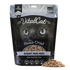 Vital Essentials Rabbit Mini Nibs Freeze-Dried Cat Food - 12 Oz
