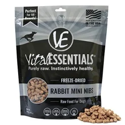 Vital Essentials Rabbit Mini Nibs Freeze-Dried Dog Food - 14 Oz