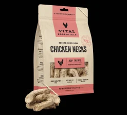 Vital Essential's Raw Bar Freeze-Dried Chicken Necks Natural Dog Chews - 55 Piece - 21 Oz