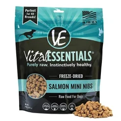 Vital Essentials Salmon Mini Nibs Freeze-Dried Dog Food - 14 Oz