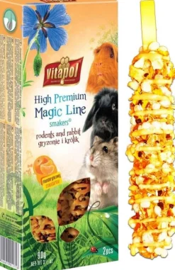 Vitapol Magic Line Small Animal Display Treat Sticks - Mandarin - 12 Count