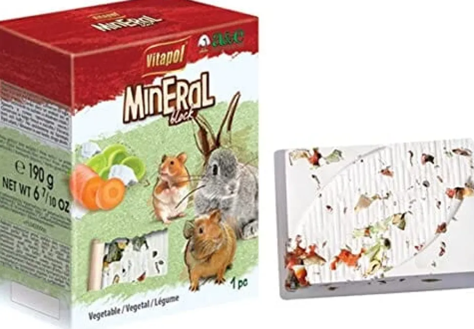 Vitapol Mineral Block for Small Animals Small Animal Mineral Treats - Vegetable - Large - 190 Gm