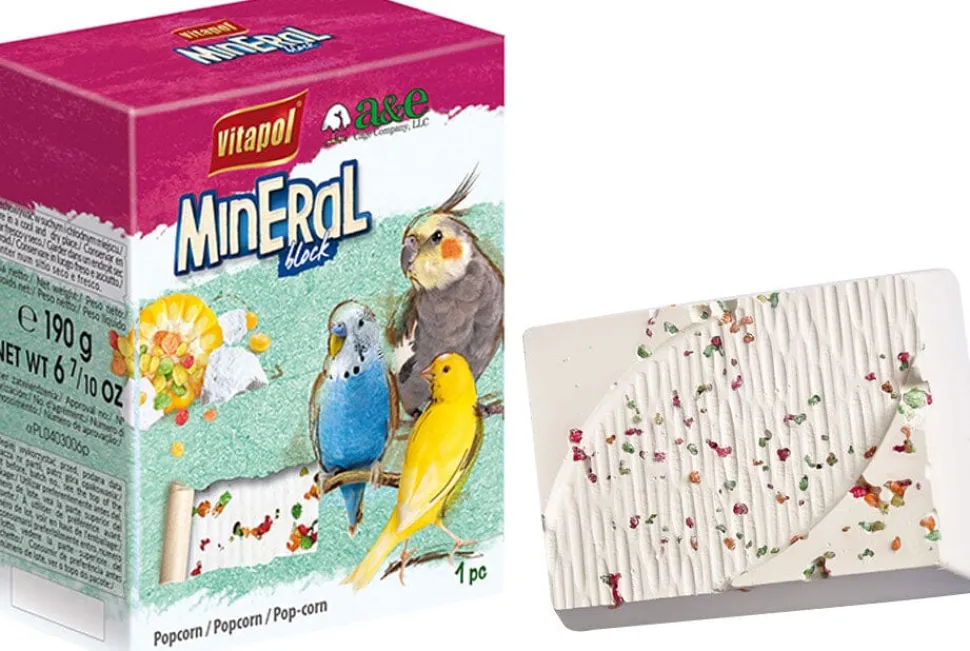Vitapol Mineral Block for Birds - Popcorn - Large - 190 Gm