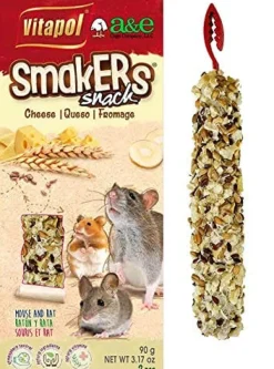 Vitapol Smakers Rodent Small Animal Treat Sticks - Cheese - 2 Pack