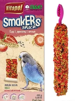 Vitapol Smakers Treat Stick Parakeet Bird Sticks - Strawberry - 2 Pack