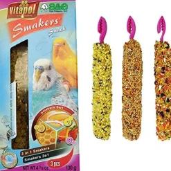 Vitapol Smakers Treat Stick Parakeet Variety Bird Sticks - 3 Pack