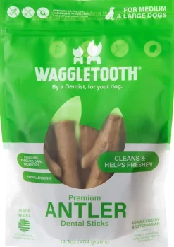 WaggleTooth Dentle Antler Chew - Medium/Large - 14.3 oz