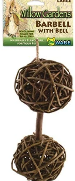 Ware Willow Garden Barbell with Bell Small Animal Chewy Treats - Large