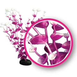 Weco Products Dream Series Tulips Aquarium Plant - Magenta - 9 in