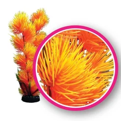 Weco Products Dream Series Pom Pom Aquarium Plant - Orange - 9 in