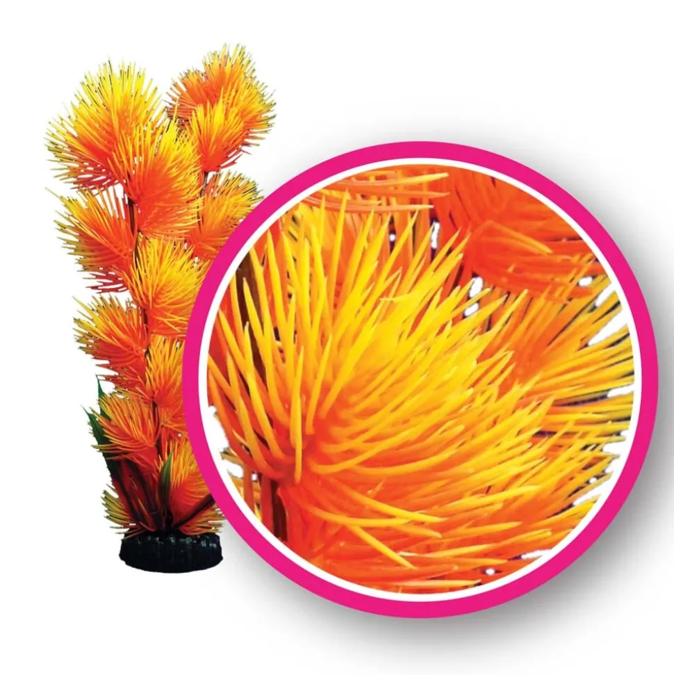Weco Products Dream Series Pom Pom Aquarium Plant - Orange - 9 in