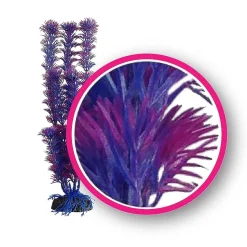 Weco Products Dream Series Fuschia Fern Aquarium Plant - Pink and Purple - 9 in