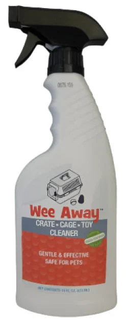 Wee Away Crate Cage Toy Cleaner Cat and Dog Stain and Odor Remover - 16 oz Bottle