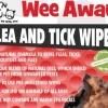 Wee Away Flea and Tick Wipes - Travel Size Cat and Dog Wipes - 30 ct