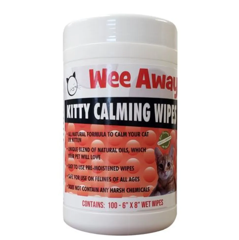 Wee Away Kitty Calming Wipes Cat and Dog Wipes -